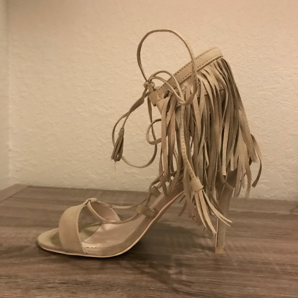 Fringe Nude Heel